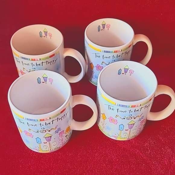 ☆Set of 4, Cathy Davis Design. Scatter Joy, The Time To Be Happy is Now.☆ - Picture 1 of 14